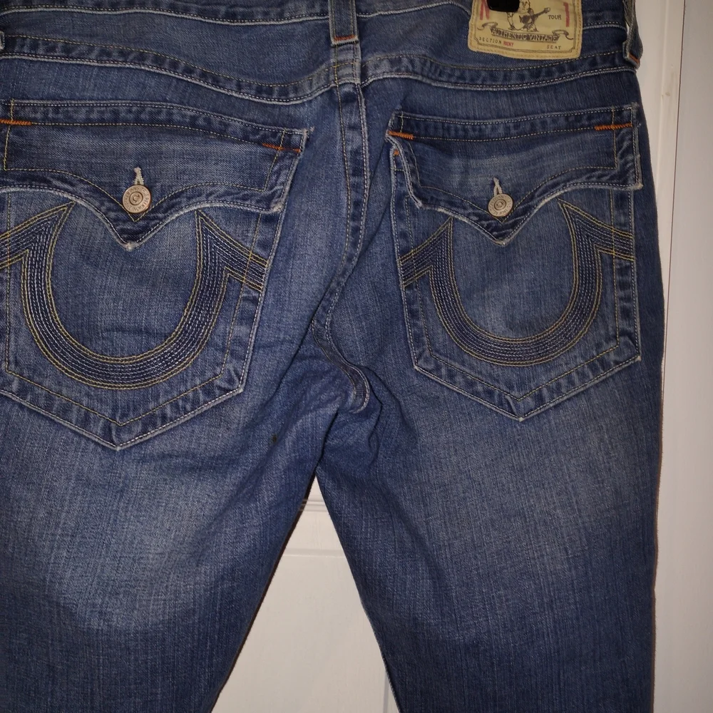 True Religion Distressed Blue Jean Shorts Vintage